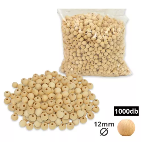 Natúr fagolyó 12mm 1000db/csomag - OKOSÁR!