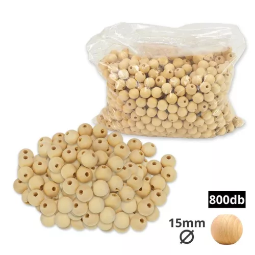 Natúr fagolyó 15mm 800db/csomag - OKOSÁR!