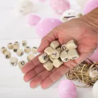  Nyomtatott fa dobókocka natúr - HÚSVÉT felirattal 2szett/csomag