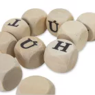  Nyomtatott fa dobókocka natúr - HÚSVÉT felirattal 2szett/csomag