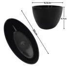 Fekete dekor tál 30x8,5cm