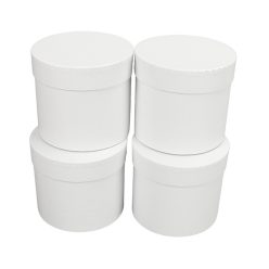 Papírdoboz henger fehér 13*12cm 4db/csomag
