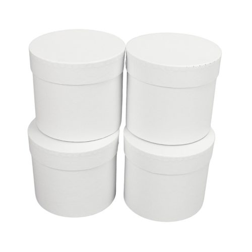 Papírdoboz henger fehér 13*12cm 4db/csomag