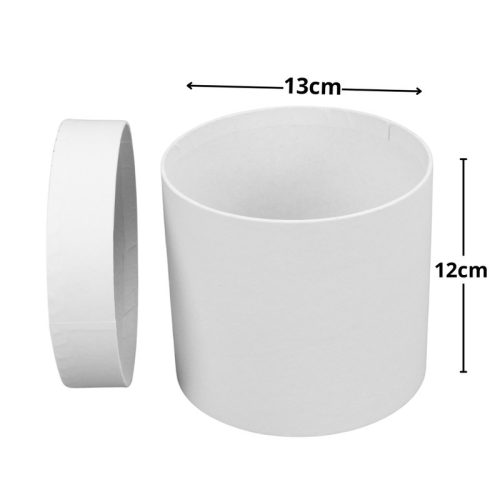 Papírdoboz henger fehér 13*12cm 4db/csomag