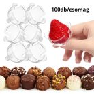 Bonbon tartó félgömb pálcázható opálos 4cm 100db/csomag OKOSÁR!