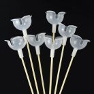 Bonbon tartó félgömb pálcázható opálos 4cm 10db/csomag