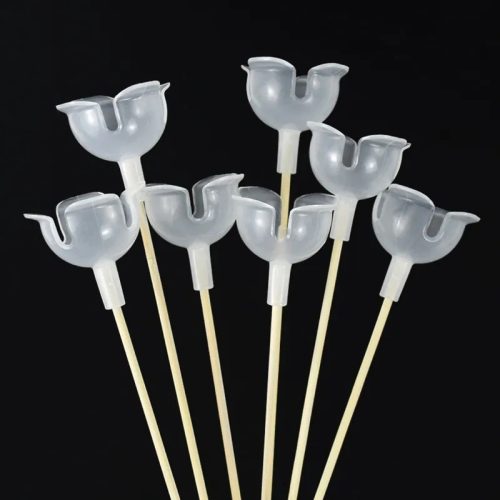 Bonbon tartó félgömb pálcázható opálos 4cm 10db/csomag