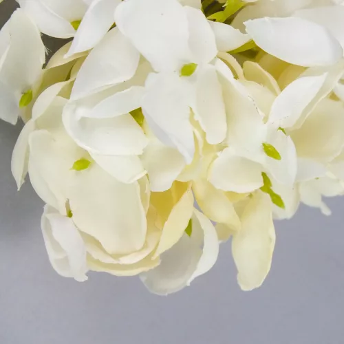 Hortenzia virágfej 10cm fehér