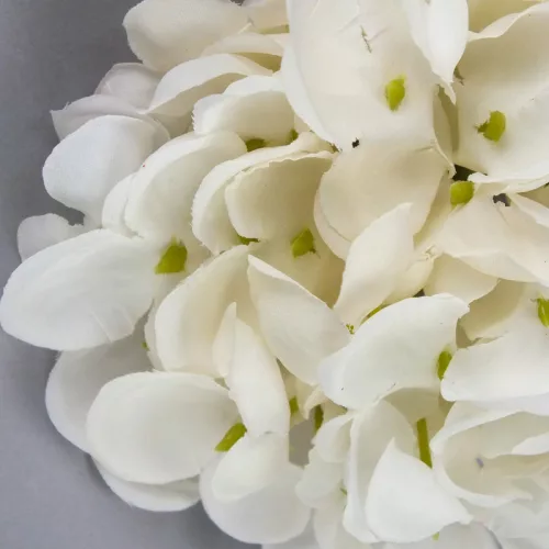 Hortenzia virágfej 10cm fehér