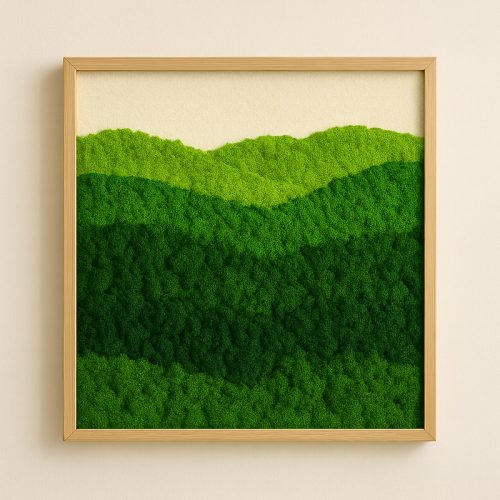 Élethű moha selyemhatású szálakból- friss mohazöld