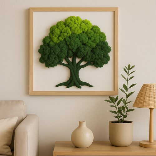 Élethű moha selyemhatású szálakból- mély mohazöld