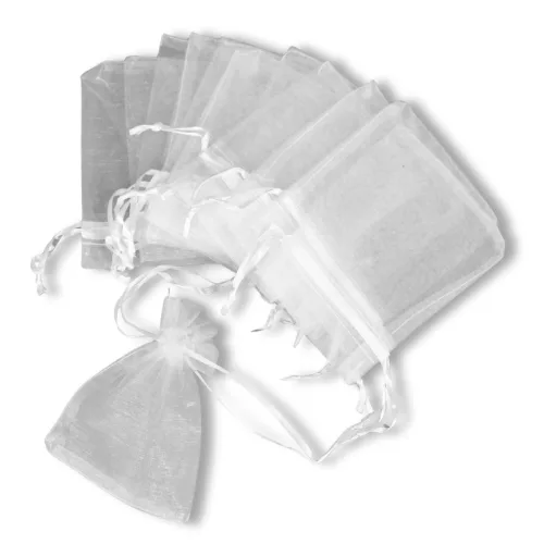 Organza tasak fehér 12db/cs