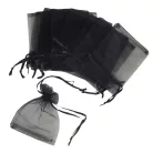 Organza tasak fekete 12db/cs