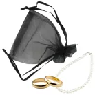 Organza tasak fekete 12db/cs