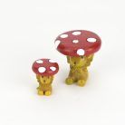 Mini gomba asztalka és szék 2db/cs - piros - KIFUTÓ