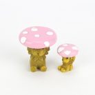 Mini gomba asztalka és szék 2db/cs - rózsaszín - KIFUTÓ