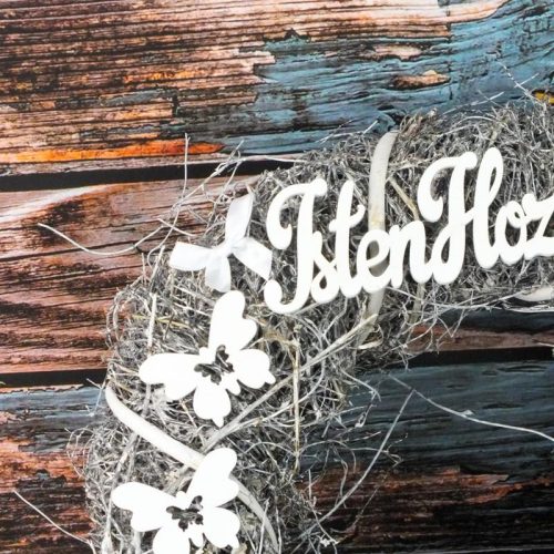 Ajtókopogtató "Isten hozott" 30cm