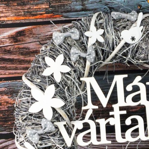 Ajtókopogtató "Már vártalak" 30cm