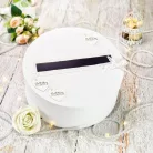 Esküvői persely fehér csipkés-szíves 25cm