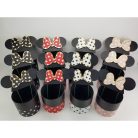 Pöttyös doboz beszúrós masnis fülekkel - rózsaszín 3db/szett