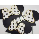 Pöttyös doboz beszúrós masnis fülekkel - fehér 3db/szett