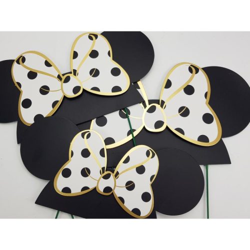 Pöttyös doboz beszúrós masnis fülekkel - fehér 3db/szett