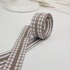 Kétoldalas textil szalag 2,5cm*2m vintage barna