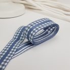 Kétoldalas textil szalag 2,5cm*2m acélkék