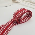 Kétoldalas textil szalag 2,5cm*2m piros