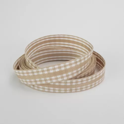 Kétoldalas textil szalag 1,5cm*2m bézs