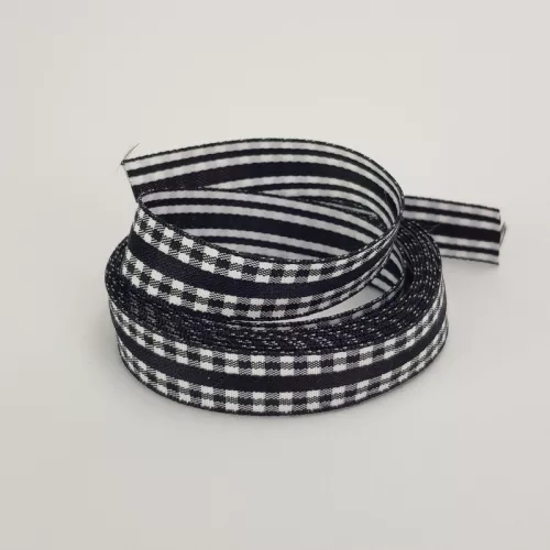 Kétoldalas textil szalag 1,5cm*2m fekete