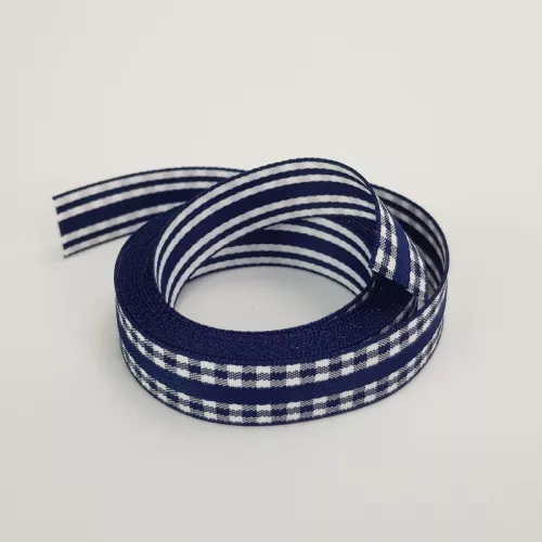 Kétoldalas textil szalag 1,5cm*2m matrózkék