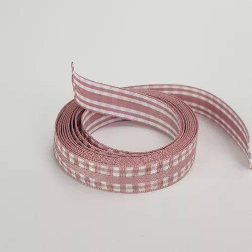 Kétoldalas textil szalag 1,5cm*2m oldpink