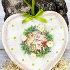 Csináld magad - Akasztható szív dekoráció - Édes Otthon 15cm