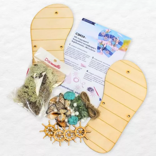 Csináld magad - Strandpapucs HAJÓKORMÁNNYAL 11x24cm