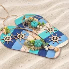 Csináld magad - Strandpapucs HAJÓKORMÁNNYAL 11x24cm