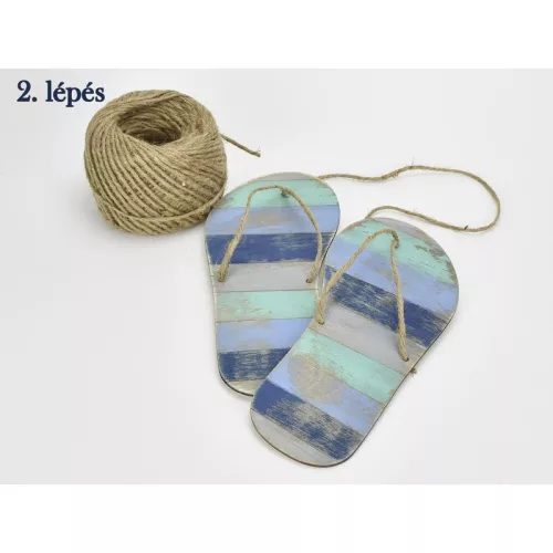 Csináld magad - Strandpapucs HAJÓKORMÁNNYAL 11x24cm