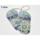 Csináld magad - Strandpapucs HAJÓKORMÁNNYAL 11x24cm