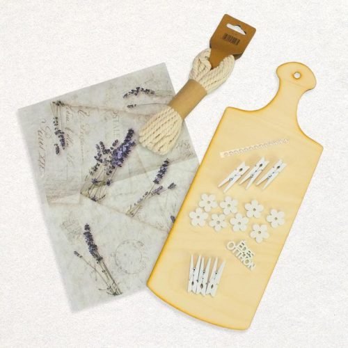 Csináld magad - Vintage stílusú akasztós levendula üzenőtábla