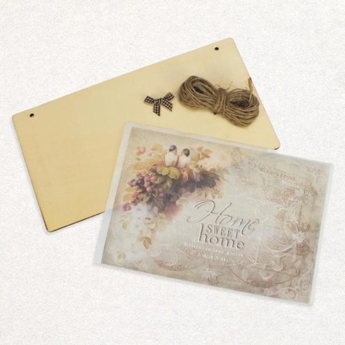 Csináld magad - „Home Sweet Home” – Madárkás falidísz spárgás díszítéssel