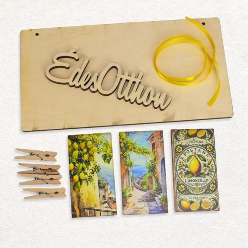 Csináld magad - "Citromliget pillanatok" - Dekoratív fénykép- és üzenőtábla