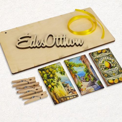 Csináld magad - "Citromliget pillanatok" - Dekoratív fénykép- és üzenőtábla