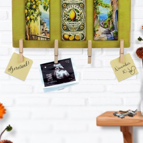 Csináld magad - "Citromliget pillanatok" - Dekoratív fénykép- és üzenőtábla