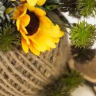 Csináld magad - Napraforgós dekoráció fahasábon