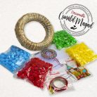 Csináld magad - Zsenília kopogtató, színes nyári manókkal 20cm