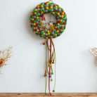 Csináld magad - Zsenília kopogtató, színes nyári manókkal 20cm