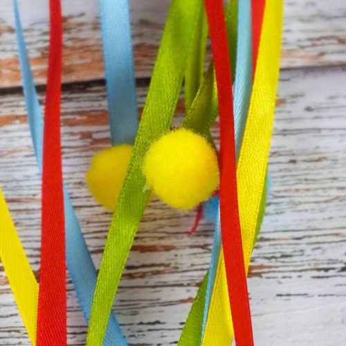 Csináld magad - Zsenília kopogtató, színes nyári manókkal 20cm