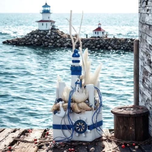 Csináld magad - Világítótorony a kikötőben dekoláda