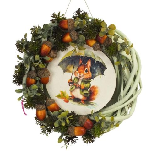 Csináld magad - Mókusos makkos kopogtató 20cm