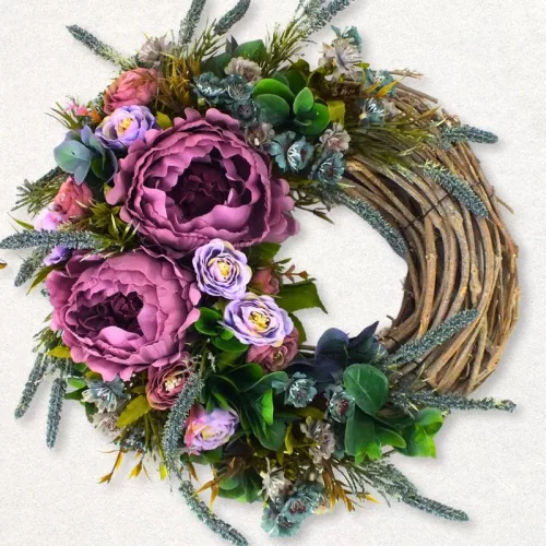 Csináld magad - Csupavirág óriás koszorú lila/mályva